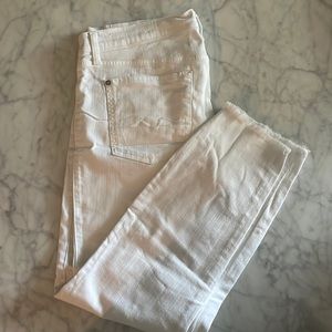 7 For All Mankind White Jeans